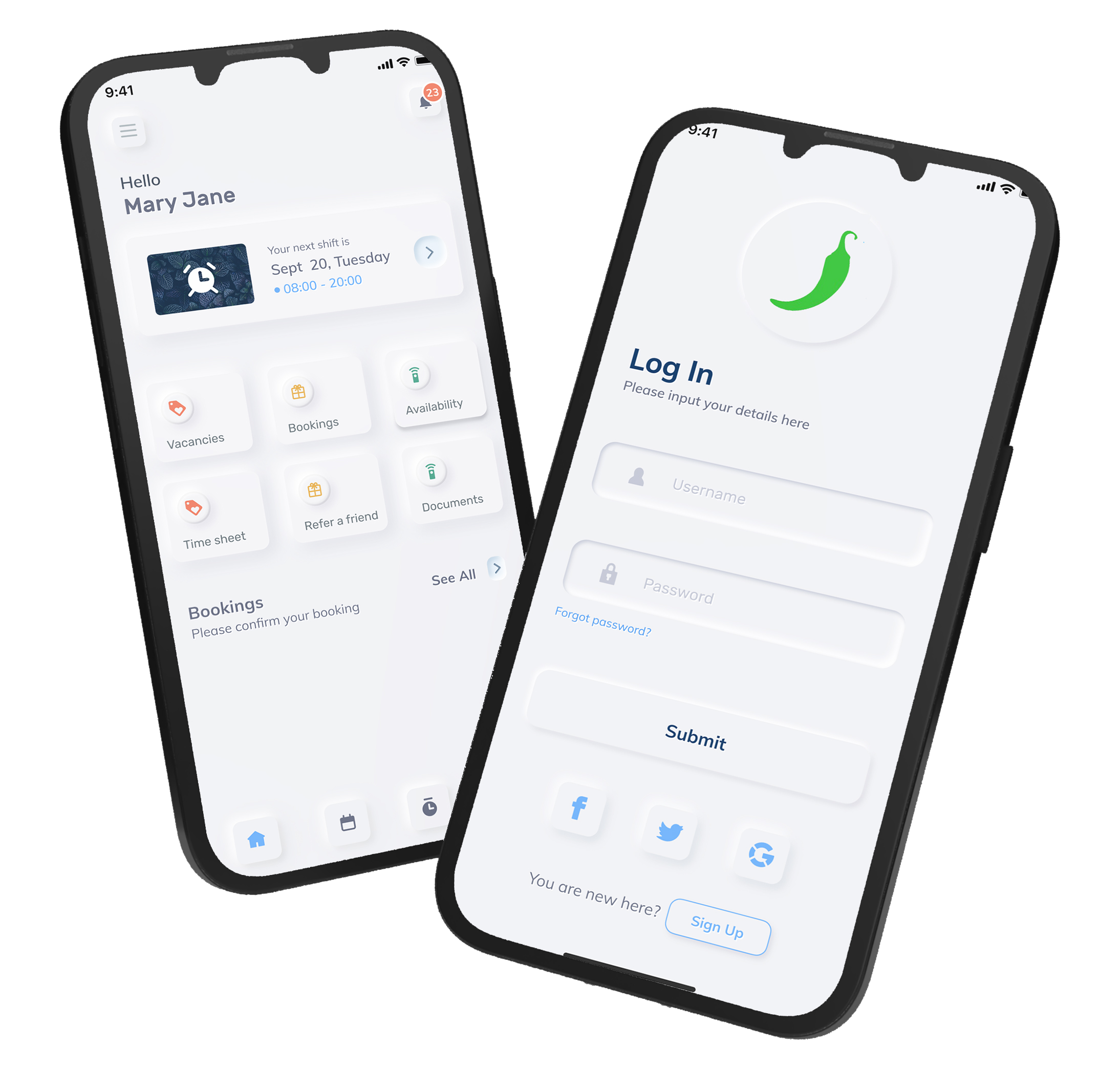 Pepper Staffing Mobile App Screenshot